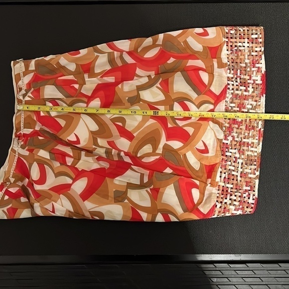 Artsy Abstract Maximalist Colorful Boho Retro Sustainable Cotton Skirt 2 - Picture 10 of 10